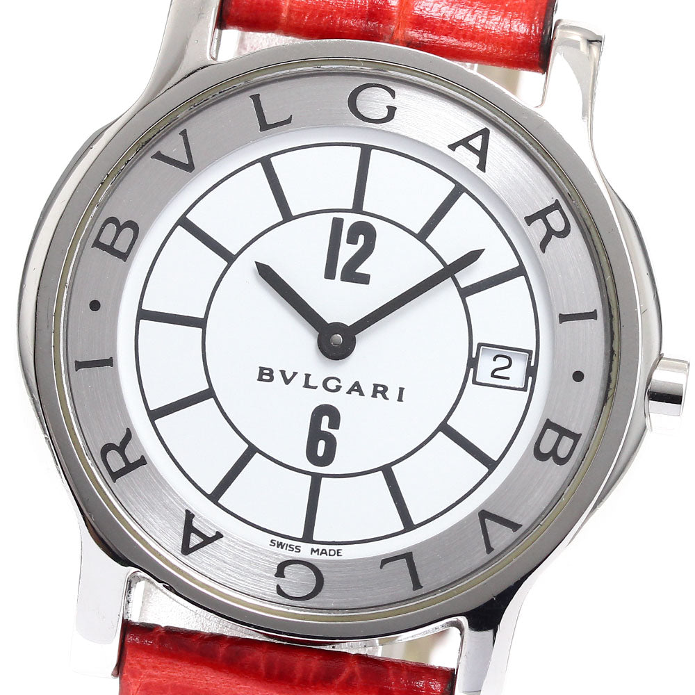 BVLGARI Solo tempo ST35S Date white Dial Quartz Men's Watch_904603