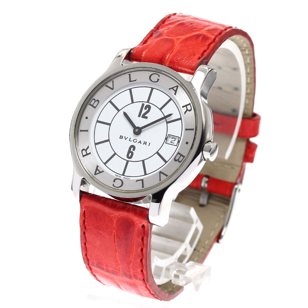BVLGARI Solo tempo ST35S Date white Dial Quartz Men's Watch_904603