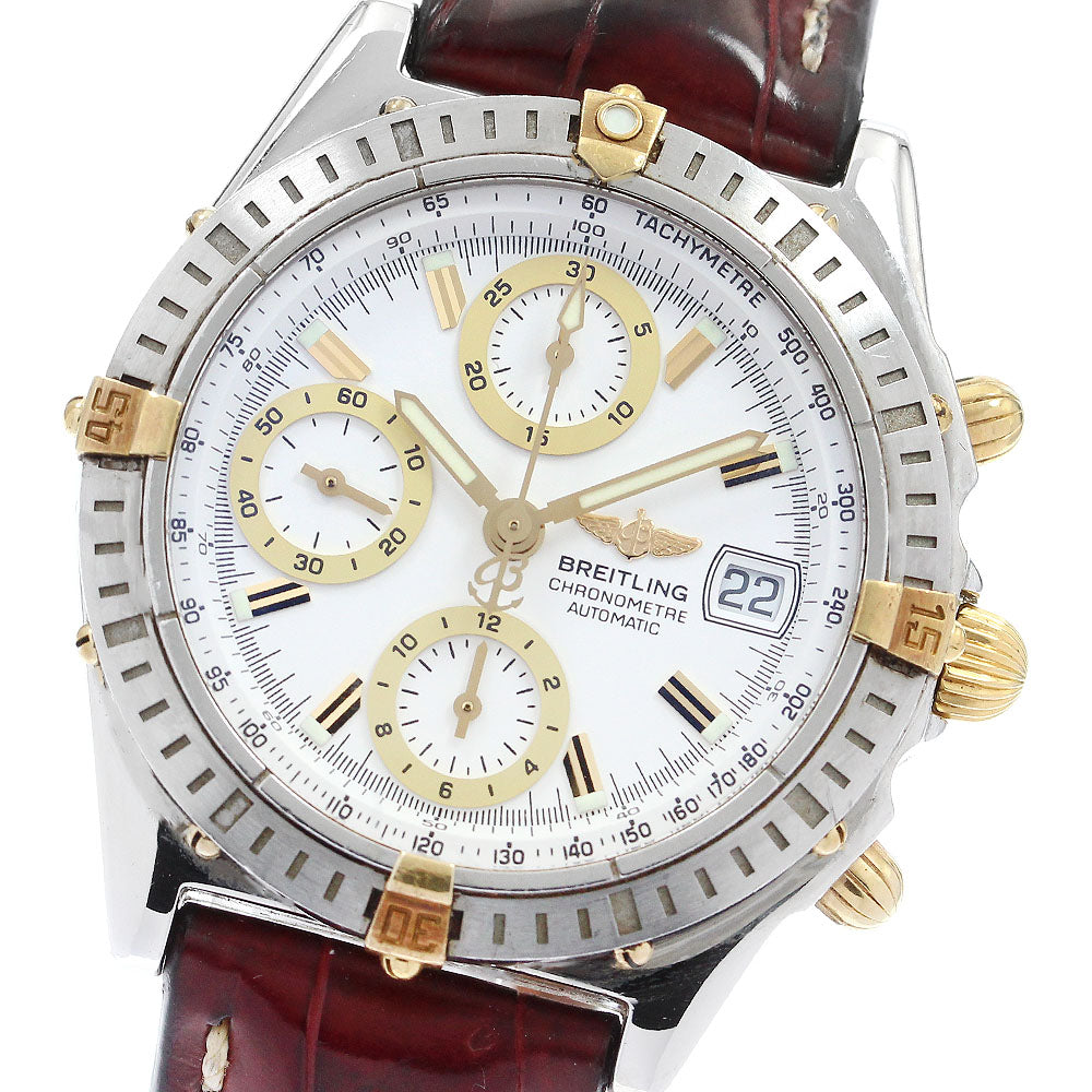 BREITLING Chronomat Bikoro B13352 Date Chronograph white Dial Automatic Men's Watch_904632