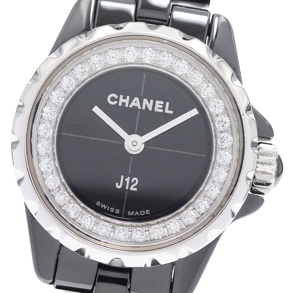 CHANEL J12 XS H5235 Black ceramic diamond black Dial Quartz Ladies Watch_904660