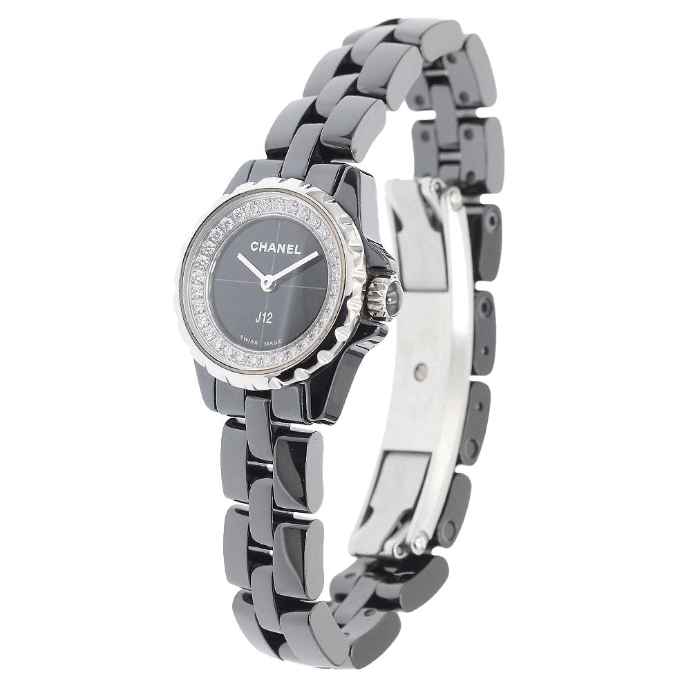 CHANEL J12 XS H5235 Black ceramic diamond black Dial Quartz Ladies Watch_904660