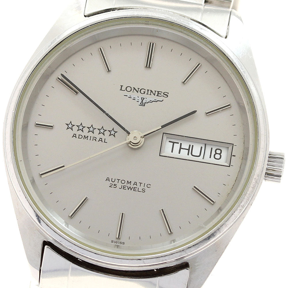 LONGINES Admiral 5 Star L7.634.4 Day date Silver Dial Automatic Men's_904674