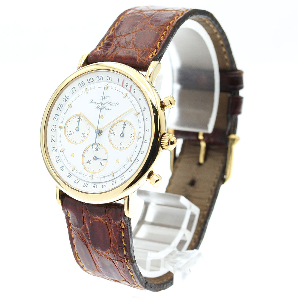 IWC SCHAFFHAUSEN Portofino 3731 K18YG date white Dial Quartz Men's Watch_904680