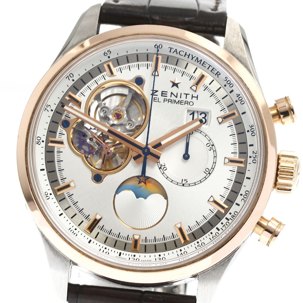 ZENITH El Primero Chrono Master Open 51.2160.4047 Moon & Sun Phase Silver Dial Automatic Men's Watch_904681