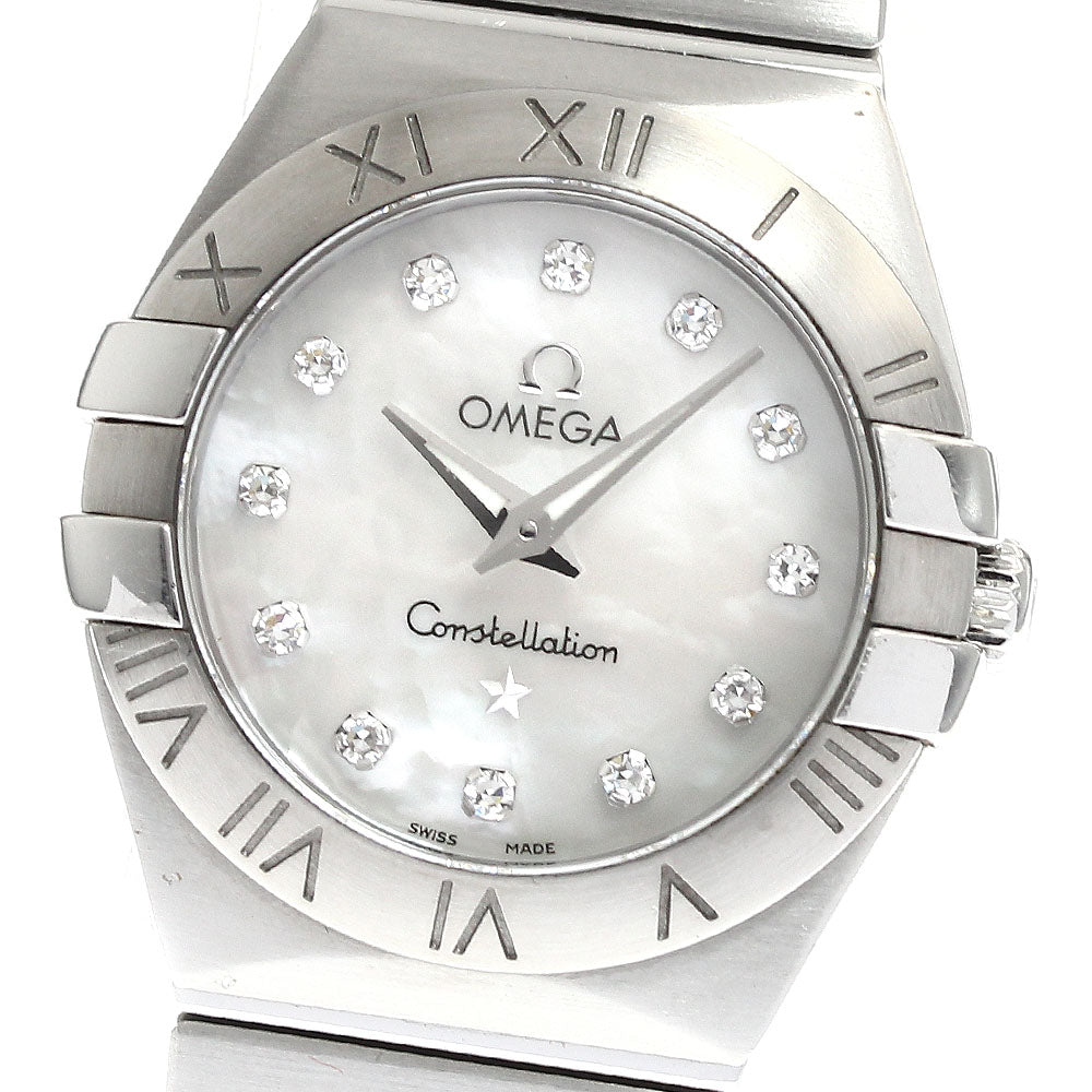 OMEGA Constellation Blush 123.10.24.60.55.001 12P diamond White shell Dial Quartz Ladies Watch_904692