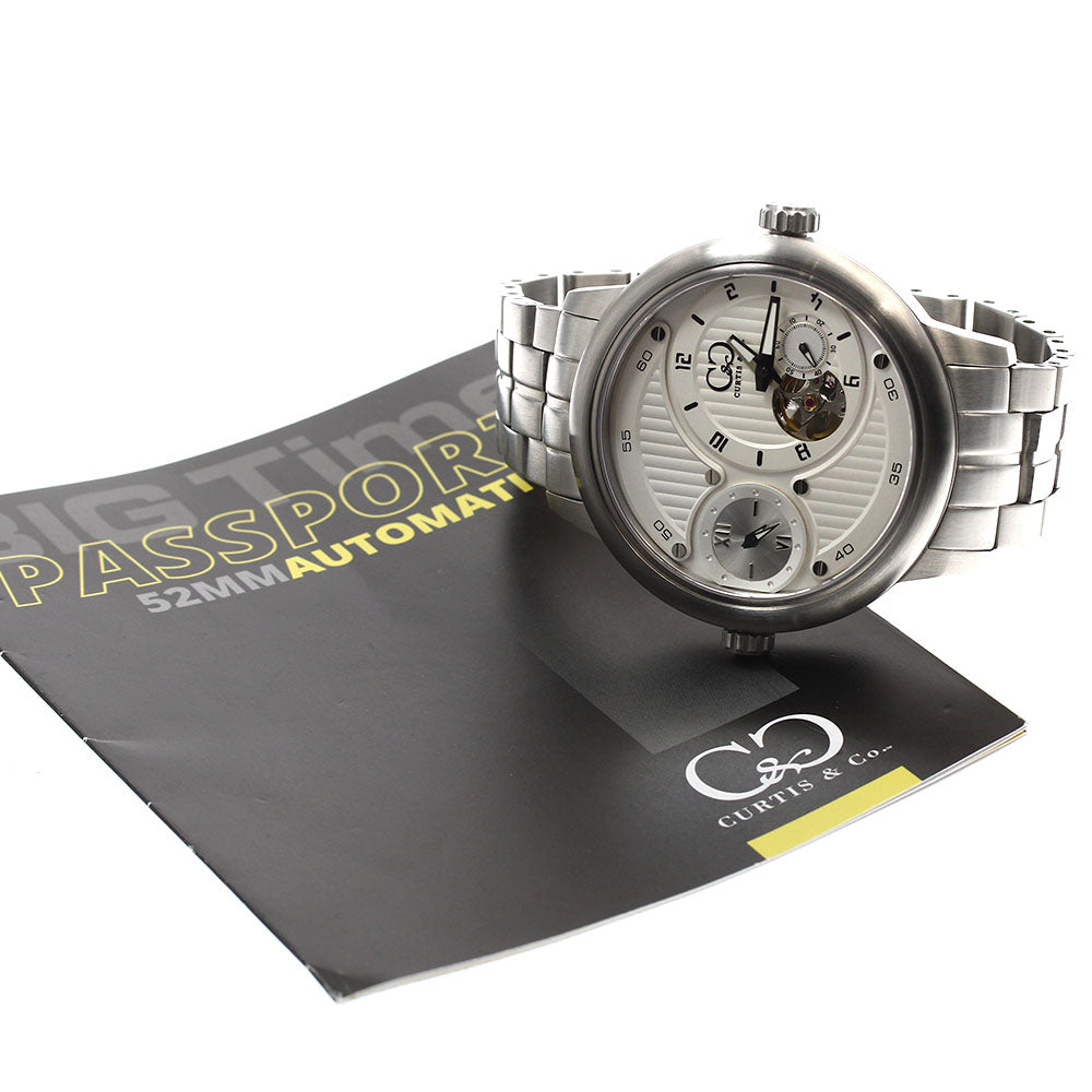 Curtis& Co. big time passport SSW52 Dual time Silver Dial Automatic Men's Watch_904693
