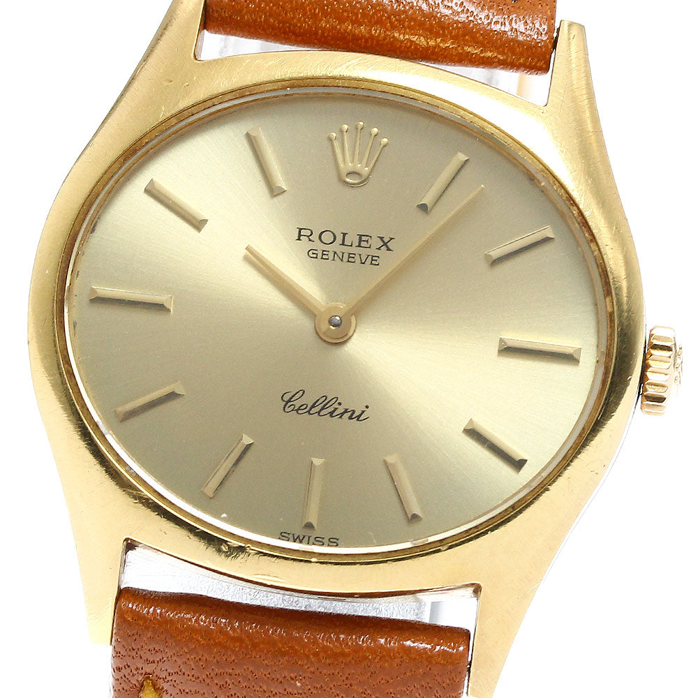 ROLEX Cellini 3802 K18YG Cal.1601 gold Dial Hand Winding Ladies Watch_904732
