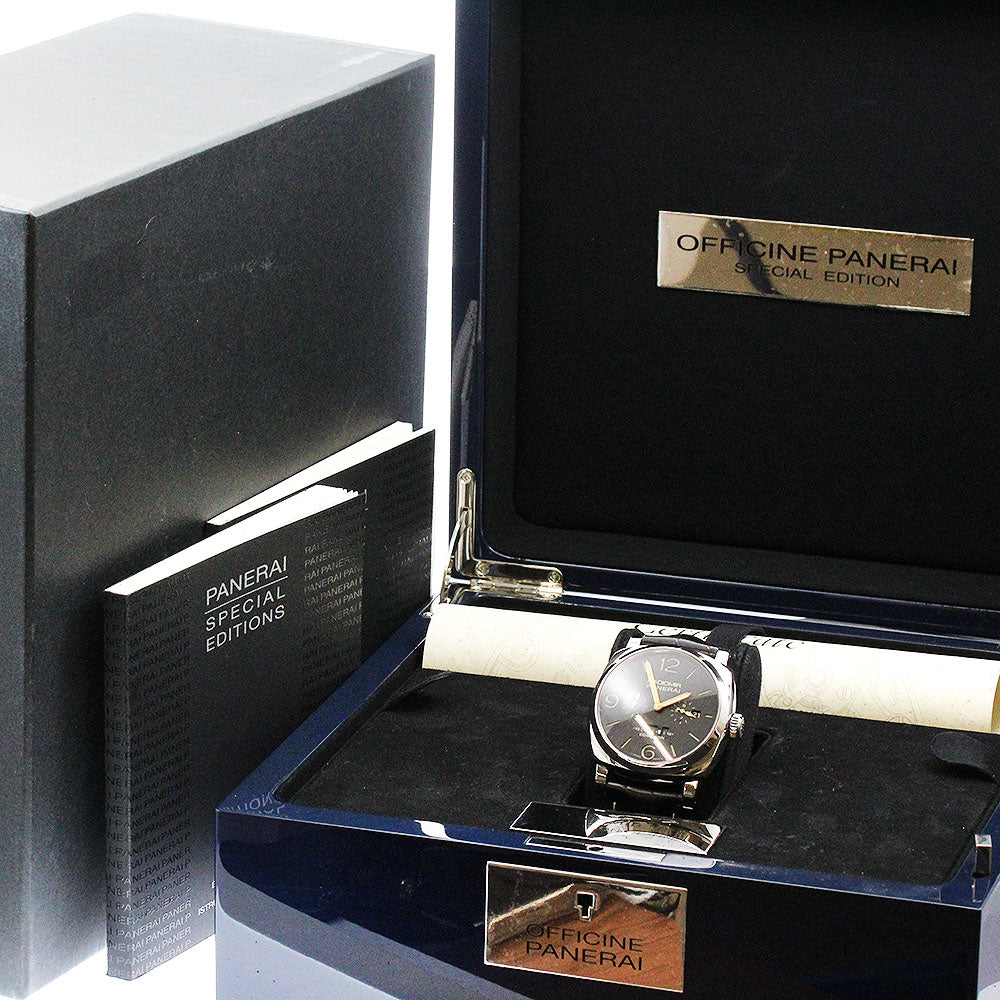PANERAI Radiomir 1940 Equation of Time 8 Days Acciaio PAM00516 Power reserve small seconds black Dial Hand Winding Men's Watch_904735