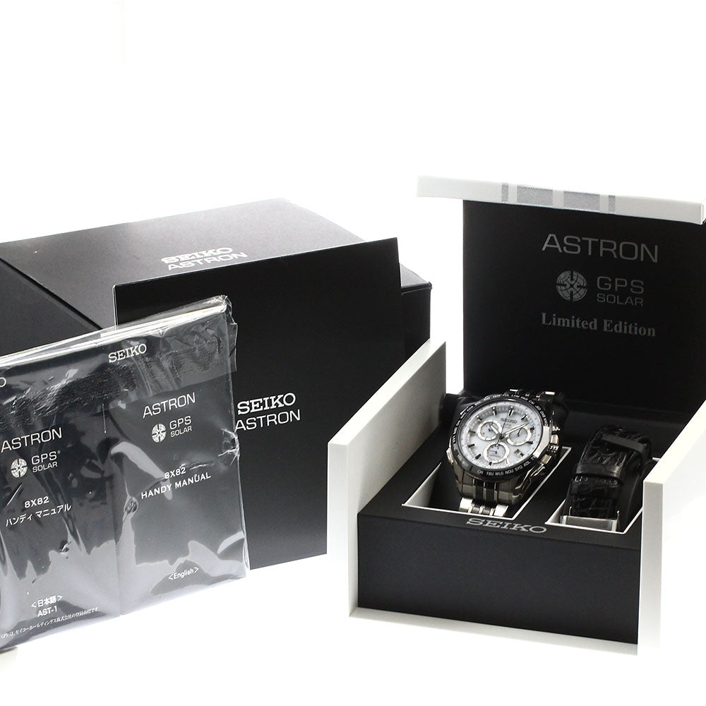 SEIKO Astron SBXB001/8X82-0AA0 2014 limited model white Dial Solar Powered Radio Men's Watch_904742