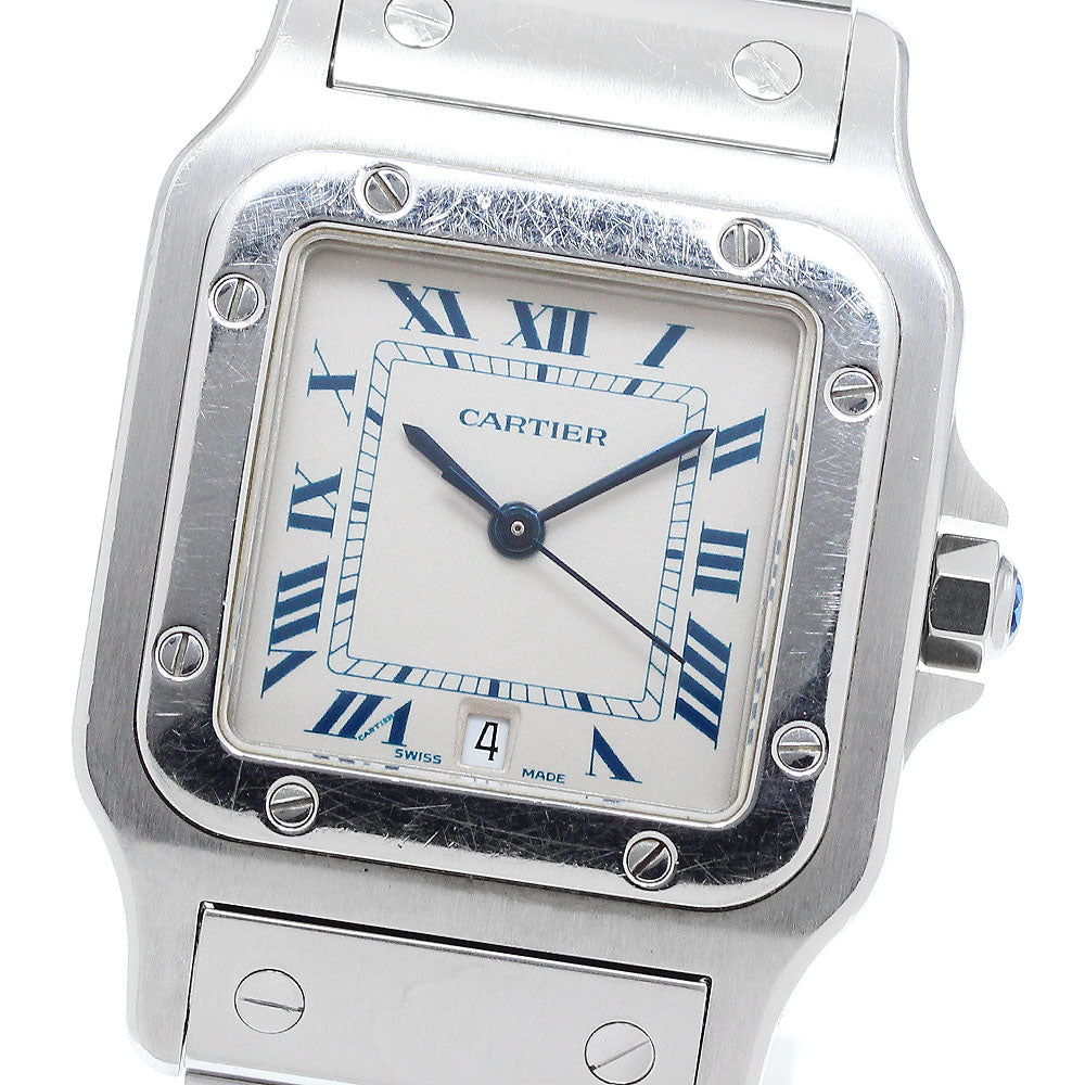 CARTIER Santos GalbeeLM W20018D6 Date beige Dial Quartz Men's Watch_904744