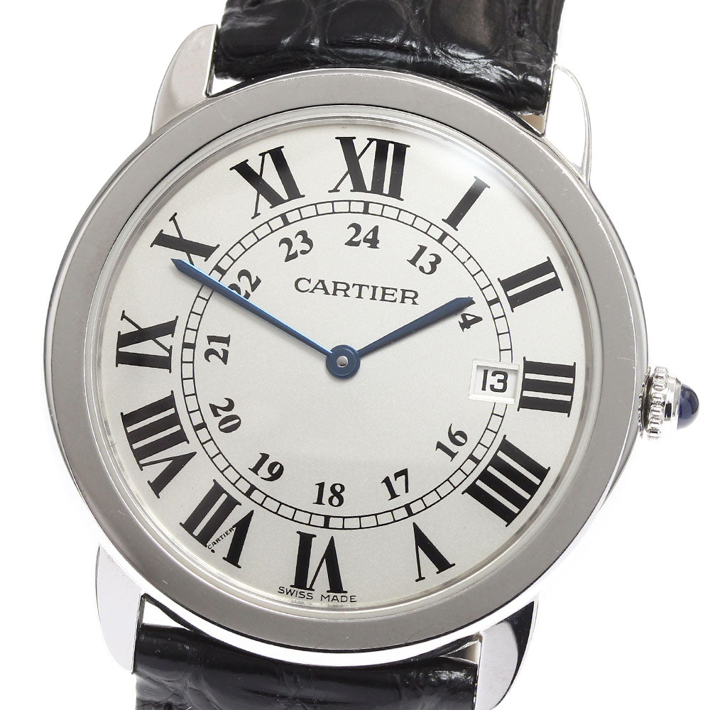 CARTIER Ronde Solo W6700255 Date Silver Dial Quartz Men's Watch_904754