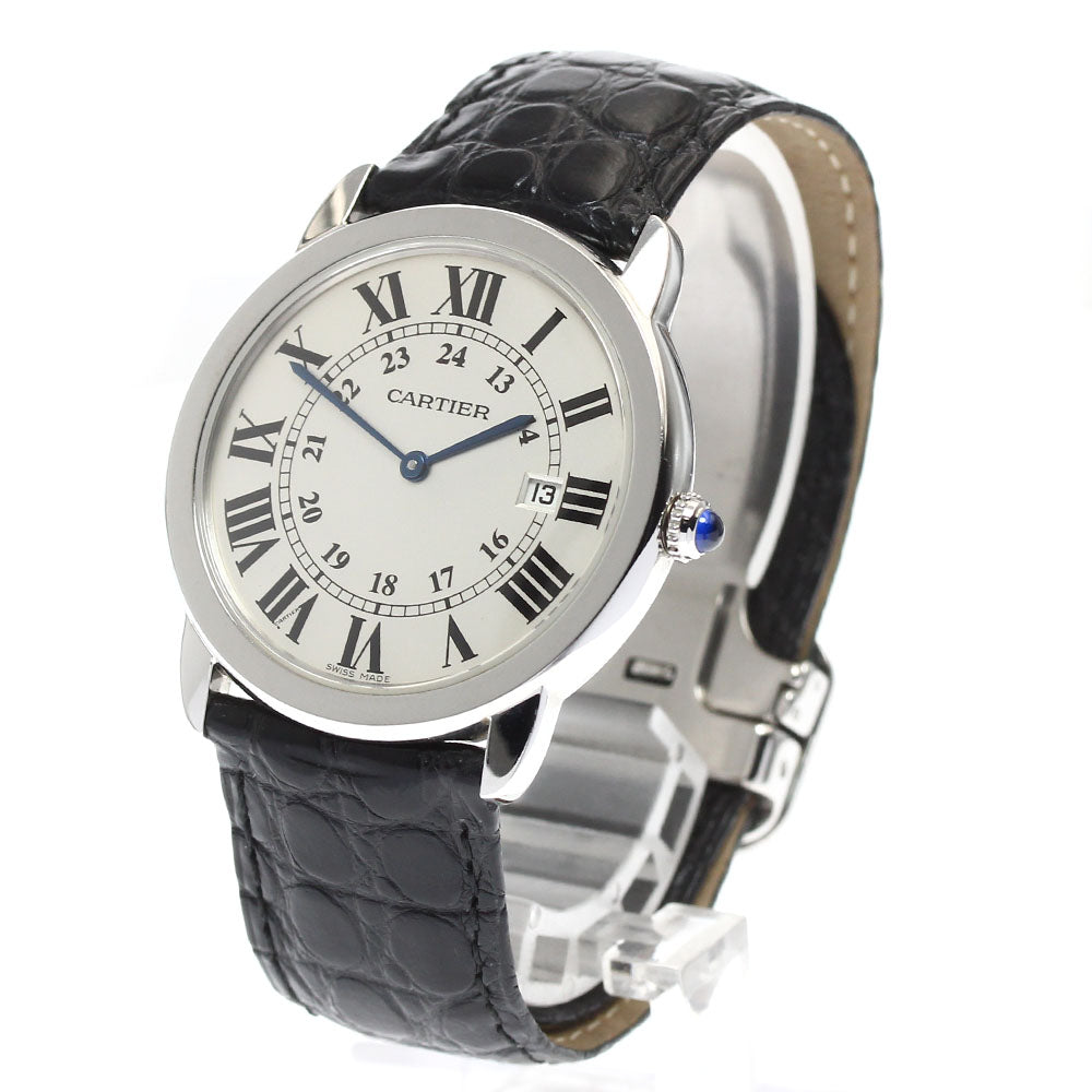 CARTIER Ronde Solo W6700255 Date Silver Dial Quartz Men's Watch_904754