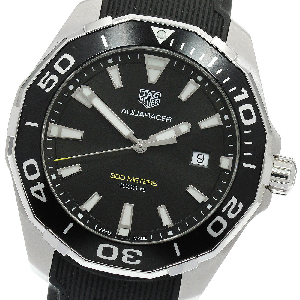 TAG HEUER Aqua racer WAY101A Date black Dial Quartz Men's Watch_904770