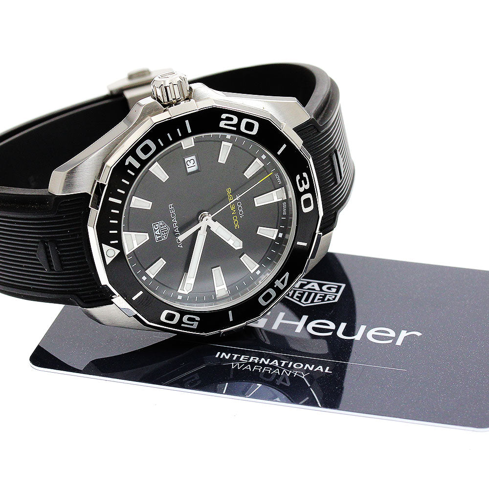 TAG HEUER Aqua racer WAY101A Date black Dial Quartz Men's Watch_904770