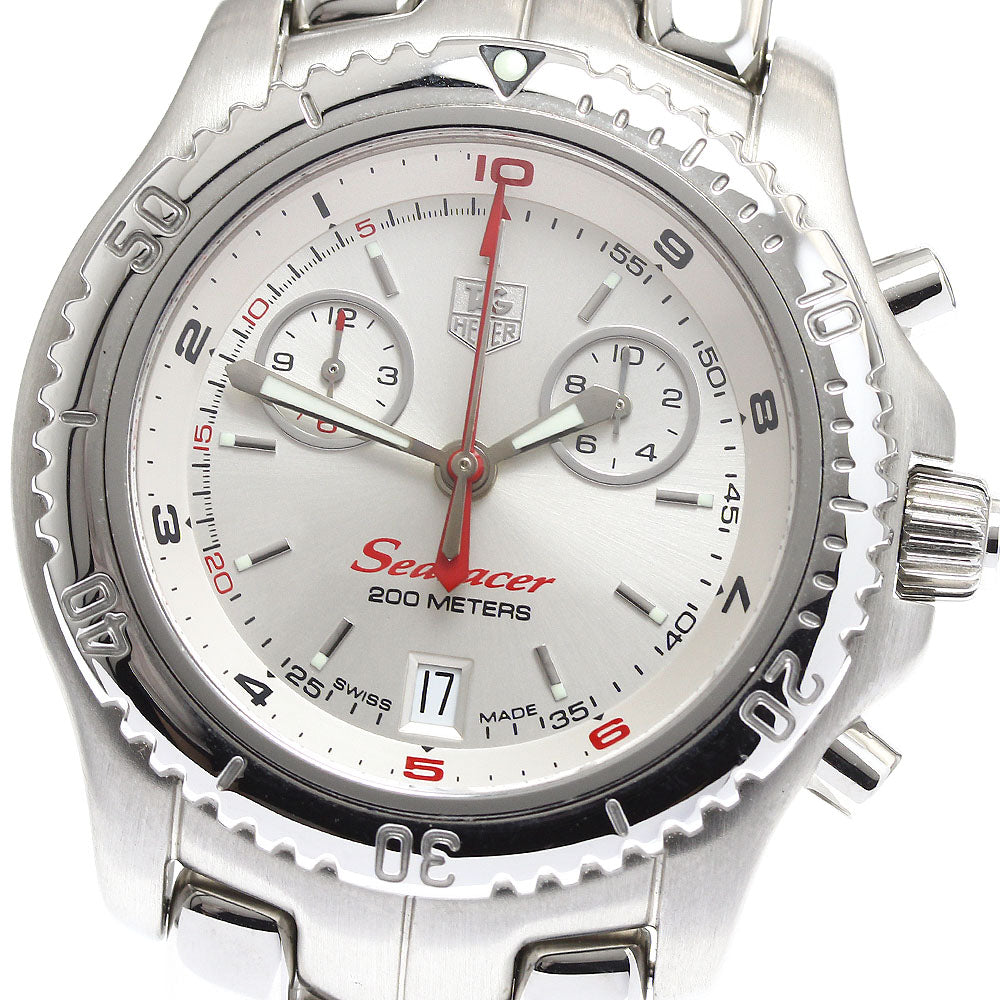 TAG HEUER Link Searacer CT1114 Chronograph Silver Dial Quartz Men's_904813