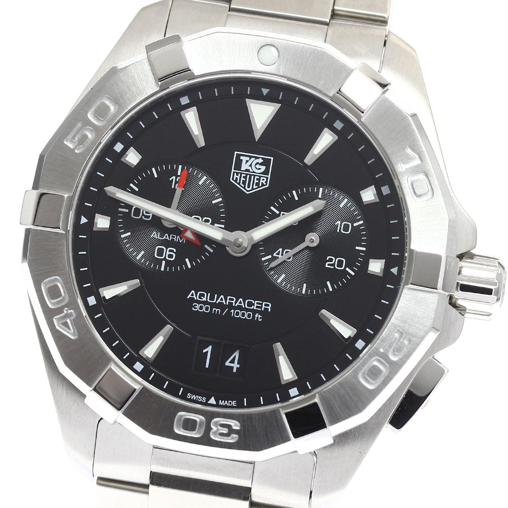 TAG HEUER Aquaracer WAY111Z Alarm date black Dial Quartz Men's Watch_904814
