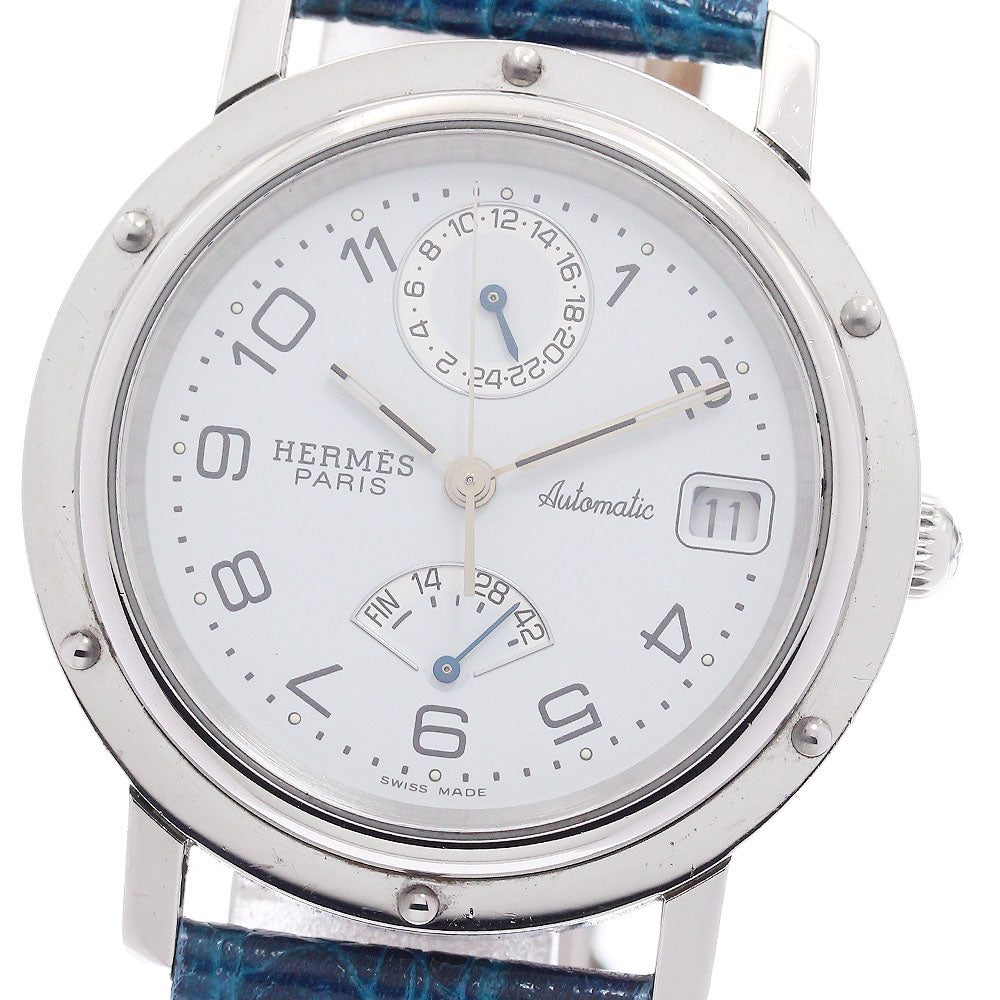 HERMES Clipper CL5.710 GMT power reserve date white Dial Automatic Men's Watch_904821