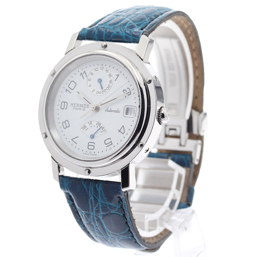 HERMES Clipper CL5.710 GMT power reserve date white Dial Automatic Men's Watch_904821