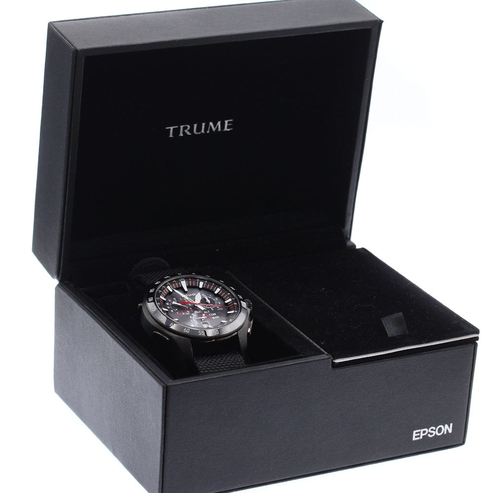 Epson TRUME TR-MB7005 Light charge black Dial Solar Powered Radio Men's_904840