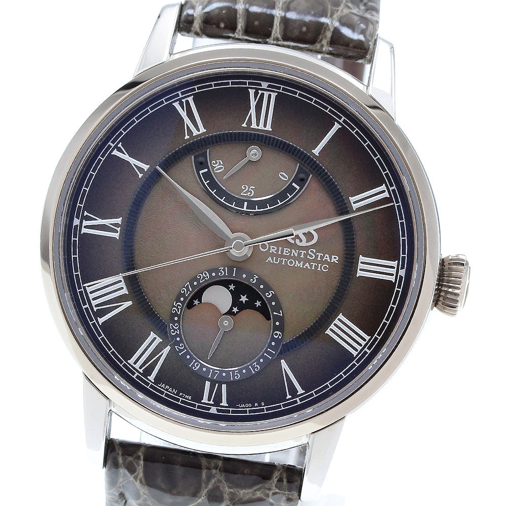 ORIENT Orient Star M45 F7 Limited Edition F7M6-UAN0/RK-AY0120A Mechanical moon phase Brown shell Dial Automatic Men's Watch_904842