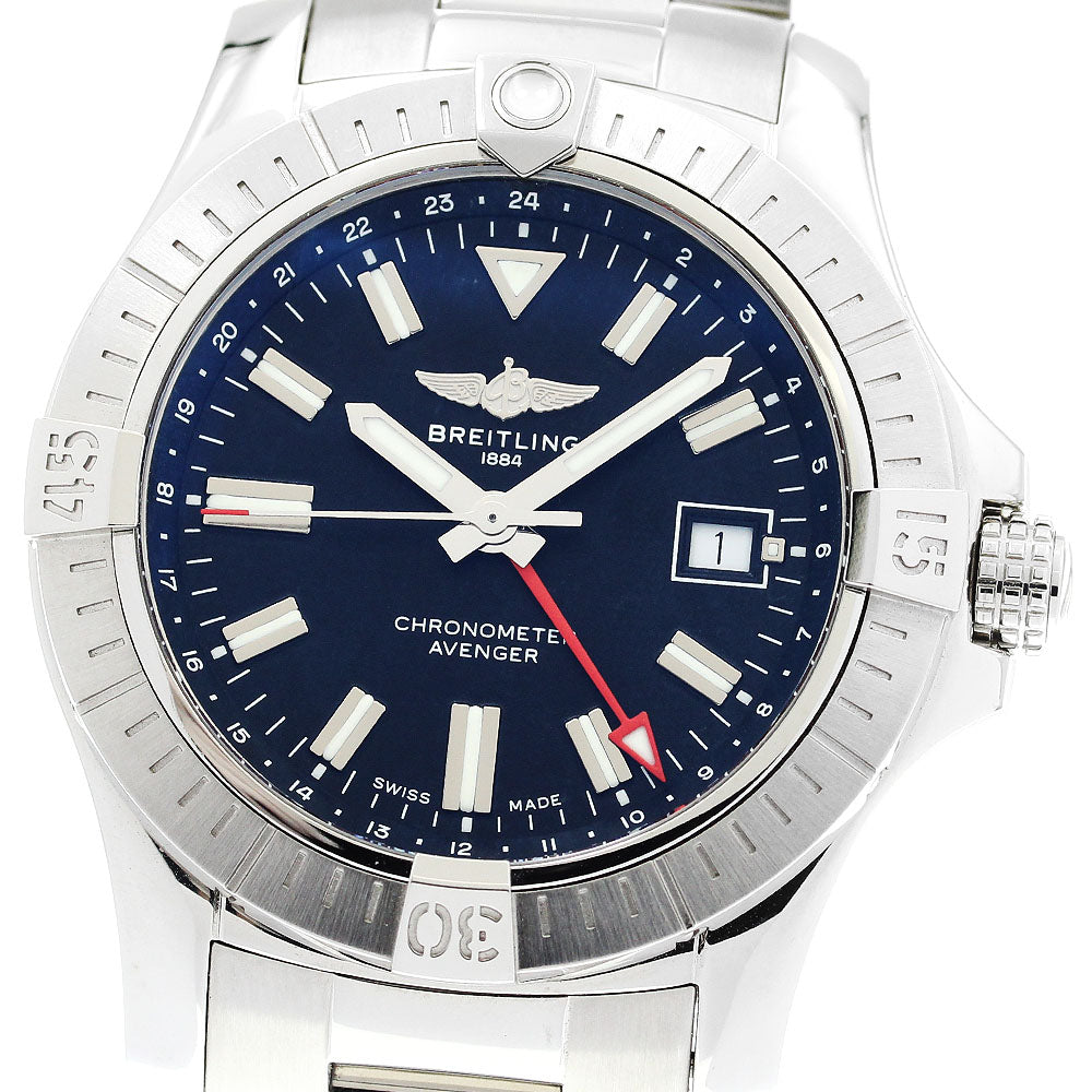 BREITLING Avenger Automatic 43 A32397 GMT date black Dial AT Men's Watch_904846