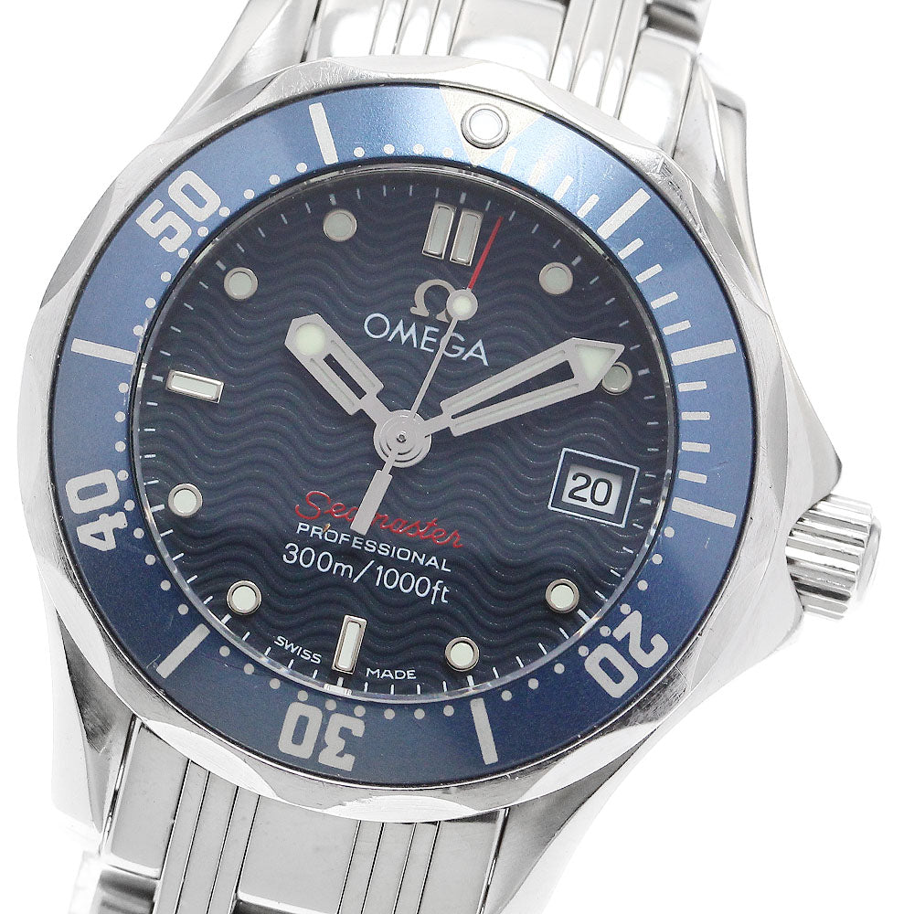 OMEGA Seamaster300 2224.80 Date Navy Dial Quartz Ladies Watch_904908