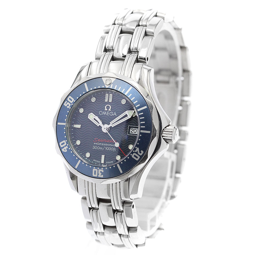 OMEGA Seamaster300 2224.80 Date Navy Dial Quartz Ladies Watch_904908