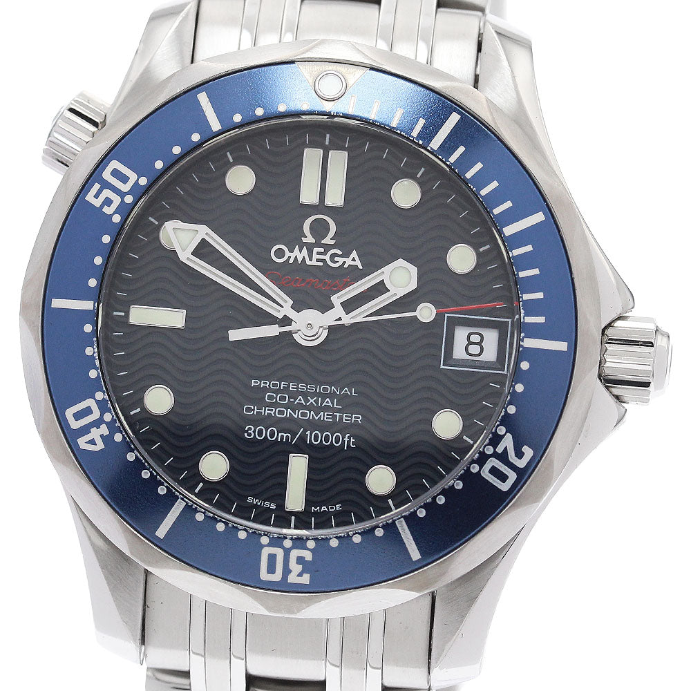 OMEGA Seamaster300 2222.80 Date Co-Axial Navy Dial Automatic Boy's Watch_904909