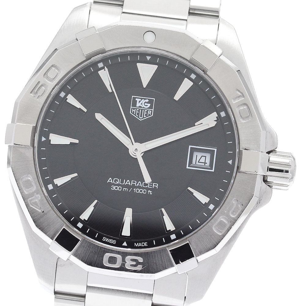 TAG HEUER Aqua racer WAY1110 Date black Dial Quartz Men's Watch_904921