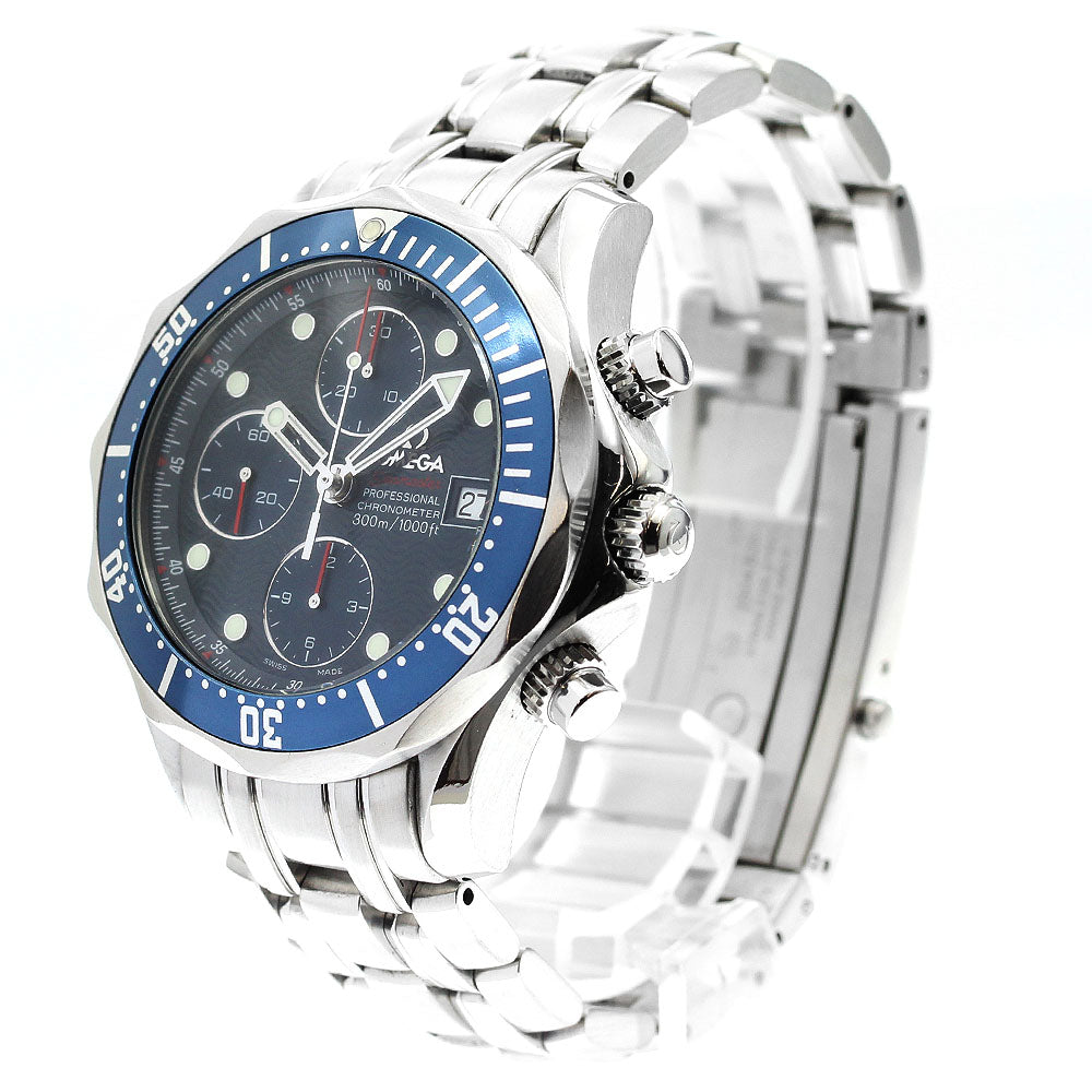 OMEGA Seamaster300 2225.80 Date Chronograph Navy Dial Automatic Men's_904930