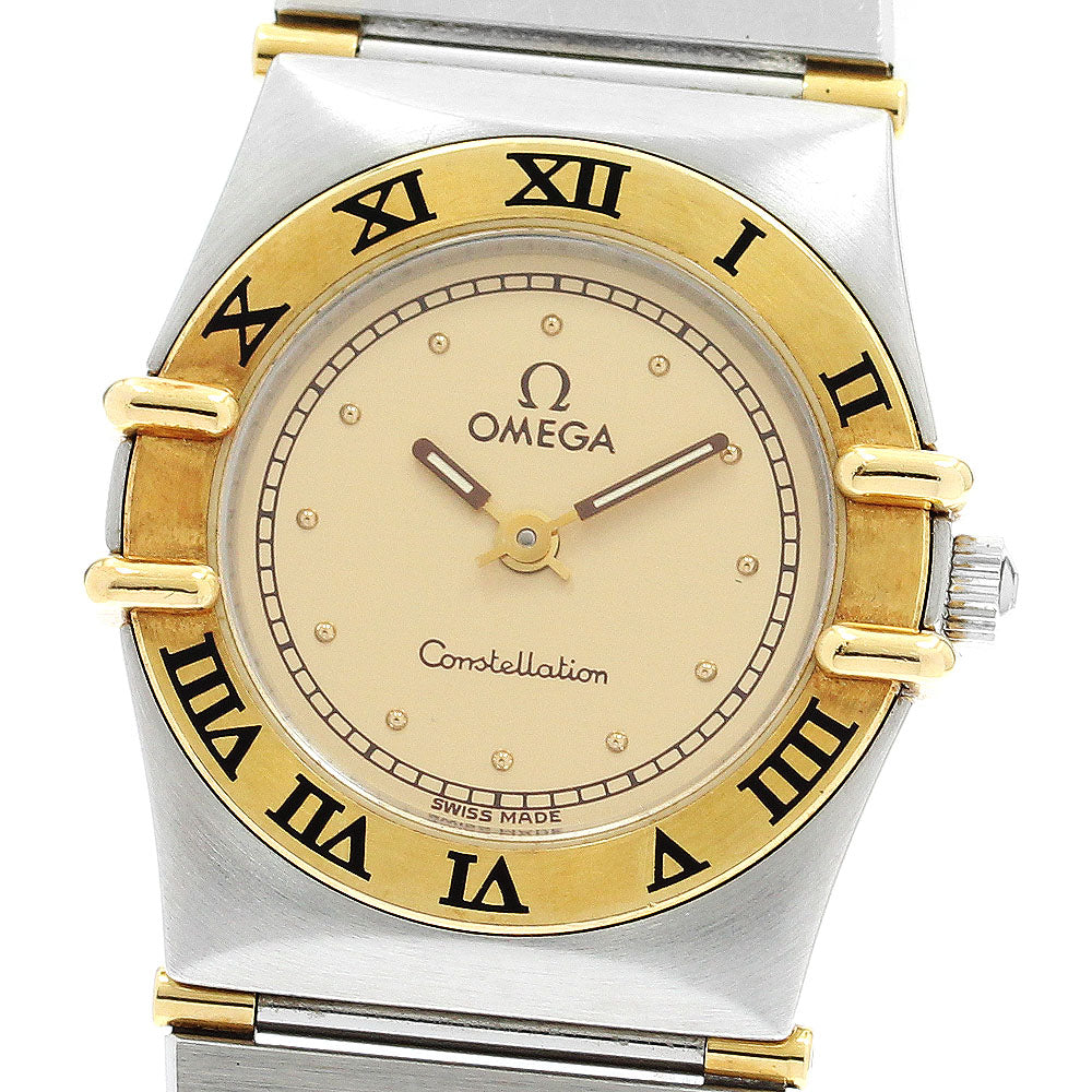 OMEGA Constellation harf bar gold Dial Quartz Ladies Watch_904963