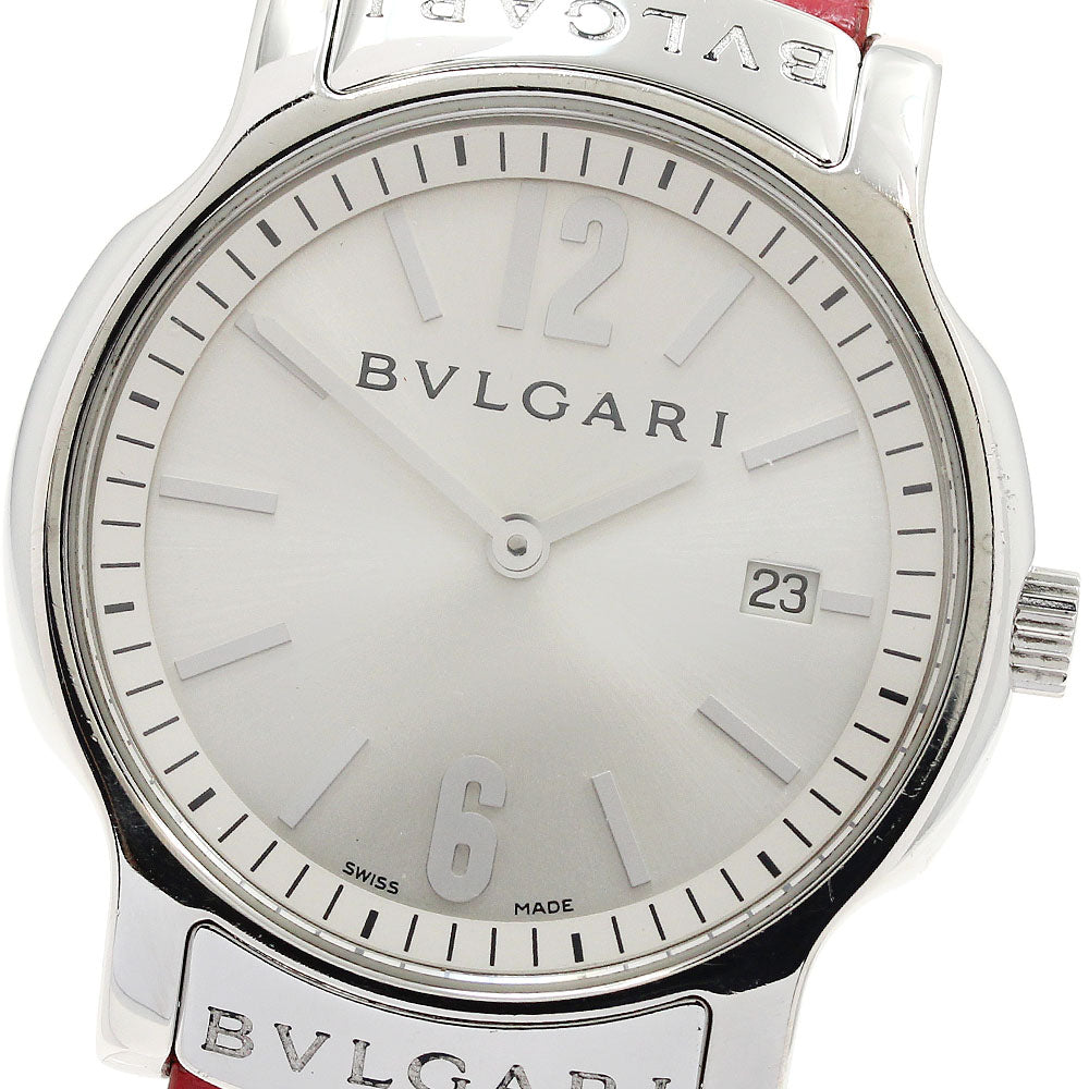 BVLGARI Solo tempo ST35S Date Silver Dial Quartz Men's Watch_904966