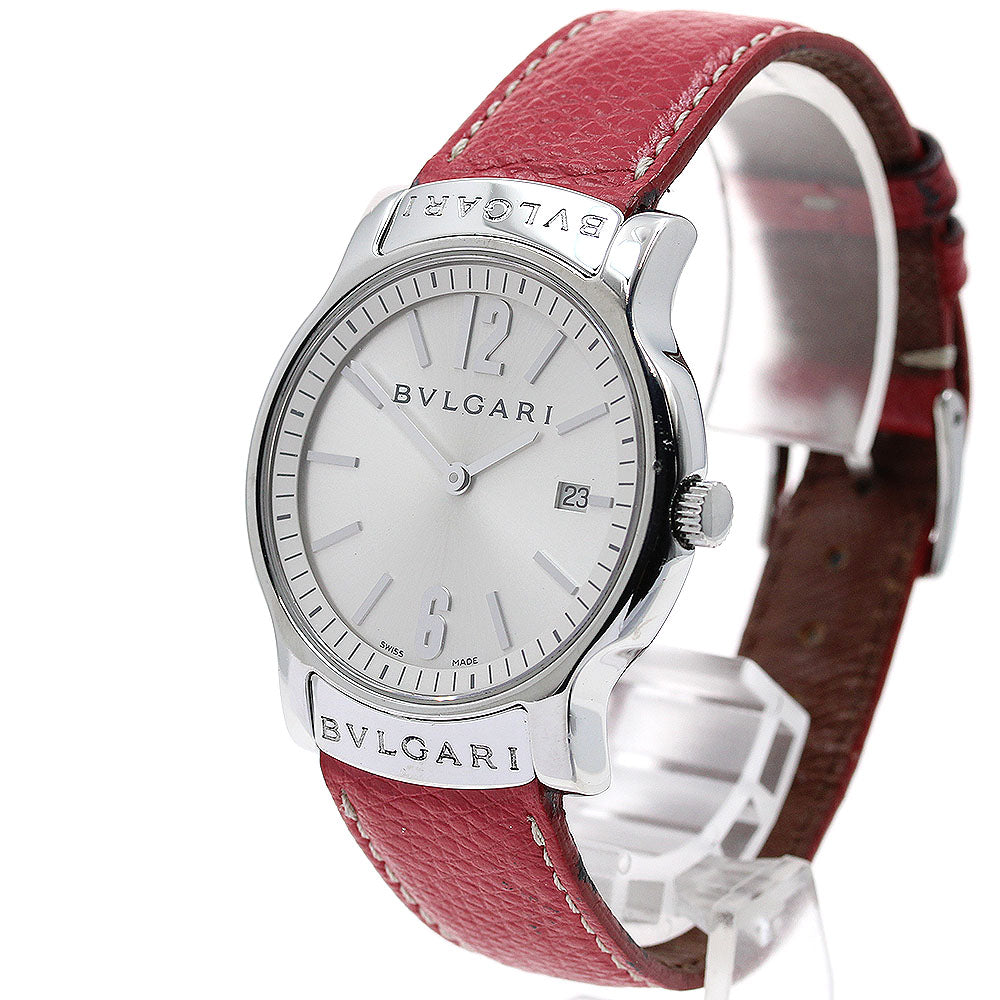 BVLGARI Solo tempo ST35S Date Silver Dial Quartz Men's Watch_904966