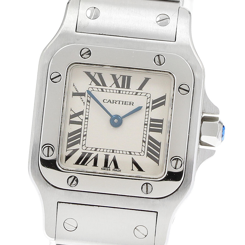 CARTIER Santos GalbeeSM W20056D6 Guanyin Buckle Quartz Ladies Watch_904997