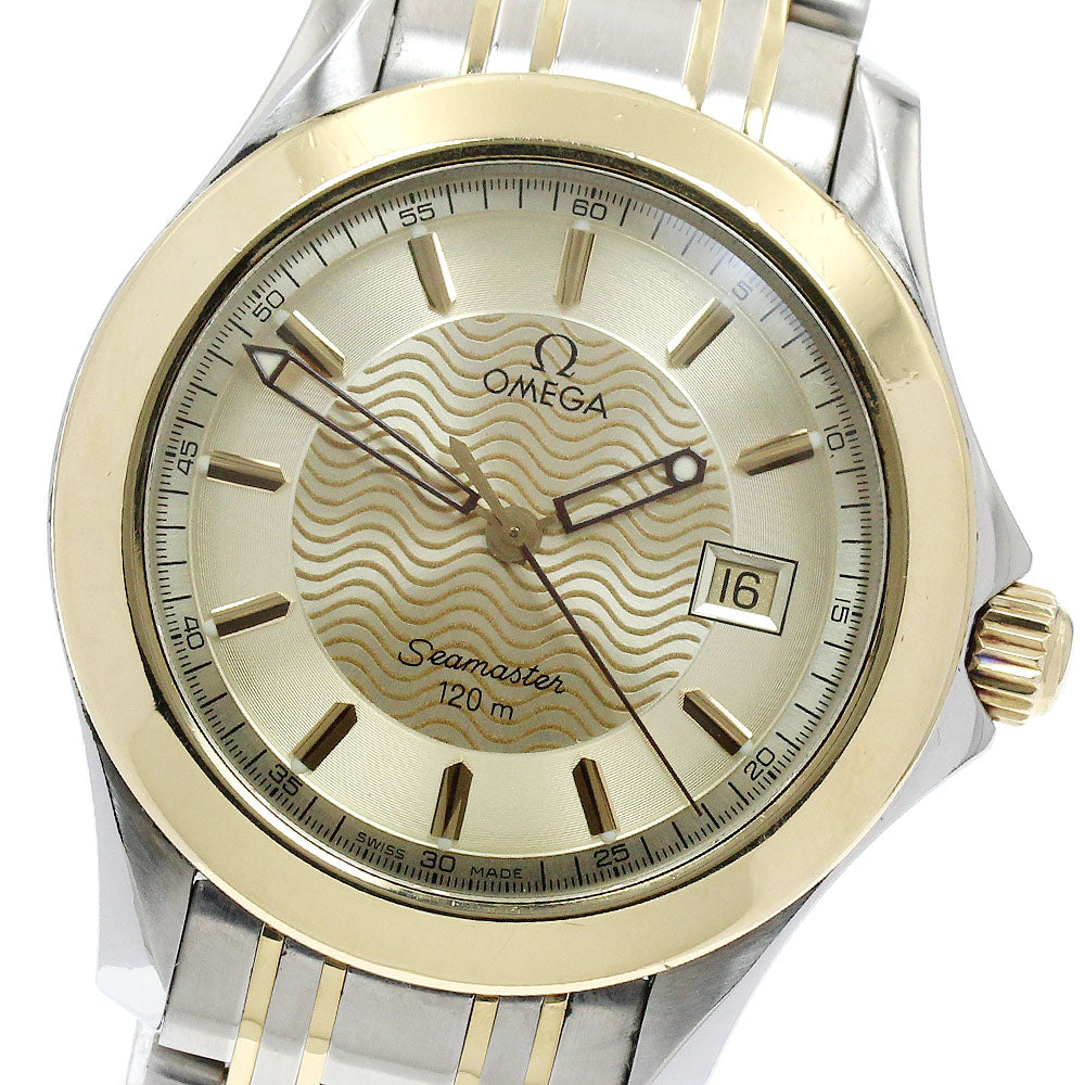OMEGA Seamaster120 2311.11 Date YG bezel gold Dial Quartz Men's Watch_905041