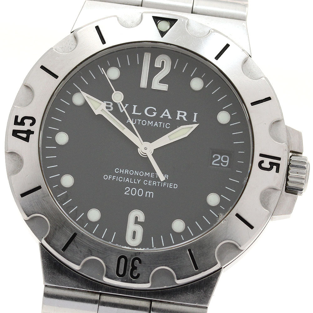 BVLGARI Diagono Scuba SD38S Date black Dial Automatic Men's Watch_905062