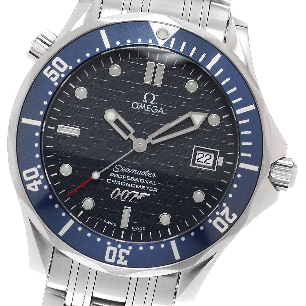 OMEGA Seamaster300 2537.80 007 James Bond Date Navy Dial Automatic Men's_905069