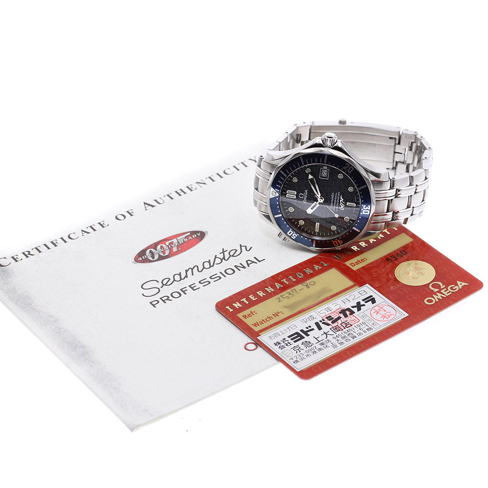 OMEGA Seamaster300 2537.80 007 James Bond Date Navy Dial Automatic Men's_905069