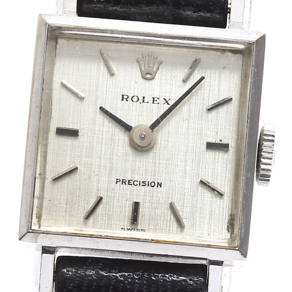 ROLEX Precision 2616 K18WG Cal.1400 Silver Dial Hand Winding Ladies Watch_905072
