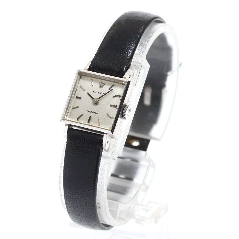 ROLEX Precision 2616 K18WG Cal.1400 Silver Dial Hand Winding Ladies Watch_905072