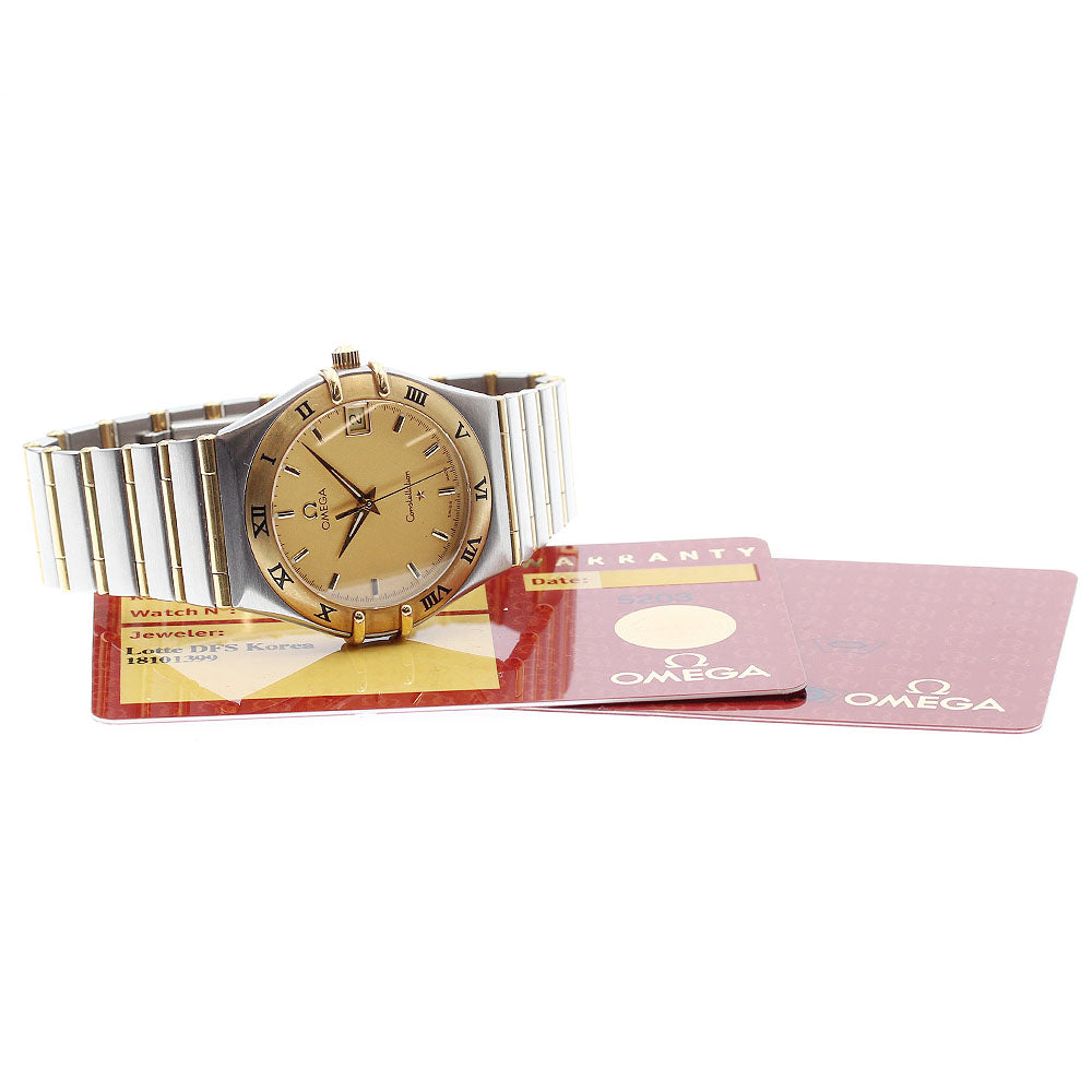 OMEGA Constellation 1212.10 Date gold Dial Quartz Men's Watch_905085
