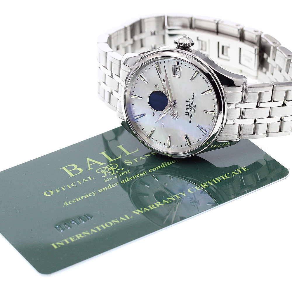 BALLWATCH Train Master Moon Phase 34 NL3082D-SJ-WH Date White shell Dial Automatic Boy's Watch_905104