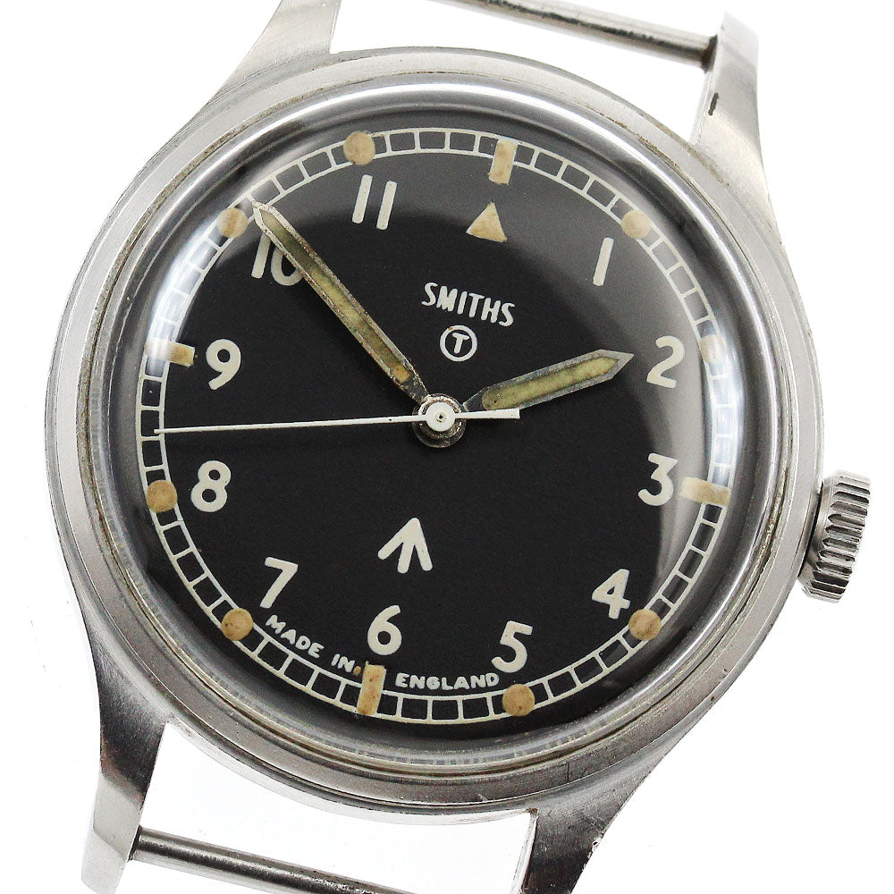 SMITHS British Army Military Watch W10/6645-99-961-4045 Cal.60466E Head only black Dial Hand Winding Men's Watch_905108