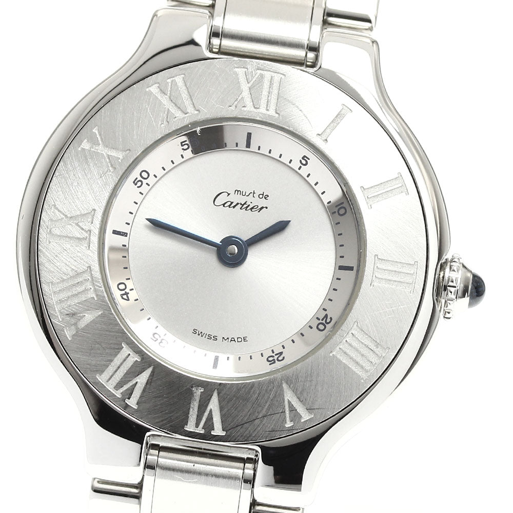 CARTIER Must21 Vantian W10109T2 Silver Dial Quartz Ladies Watch_905130