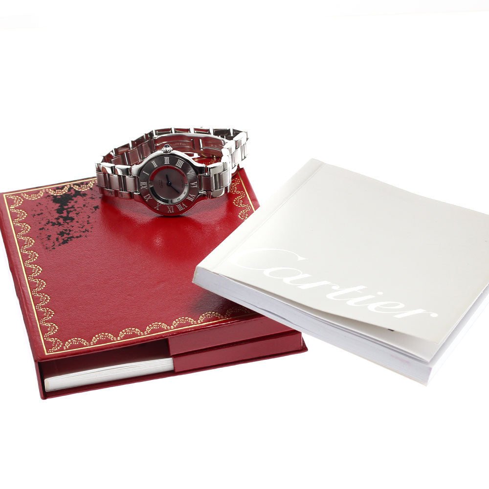 CARTIER Must21 Vantian W10109T2 Silver Dial Quartz Ladies Watch_905130