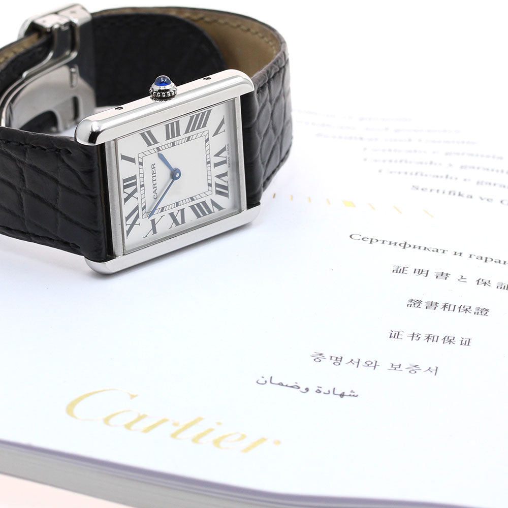 CARTIER Tank solo LM W1018355 Silver Dial Quartz Men's Watch_905191