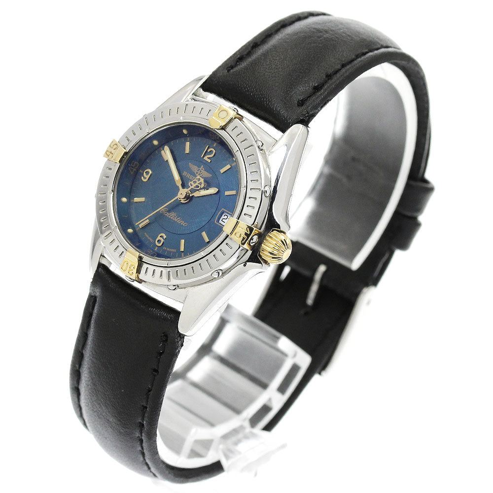 BREITLING Calistino B52045.1 Date Navy Dial Quartz Ladies Watch_905201
