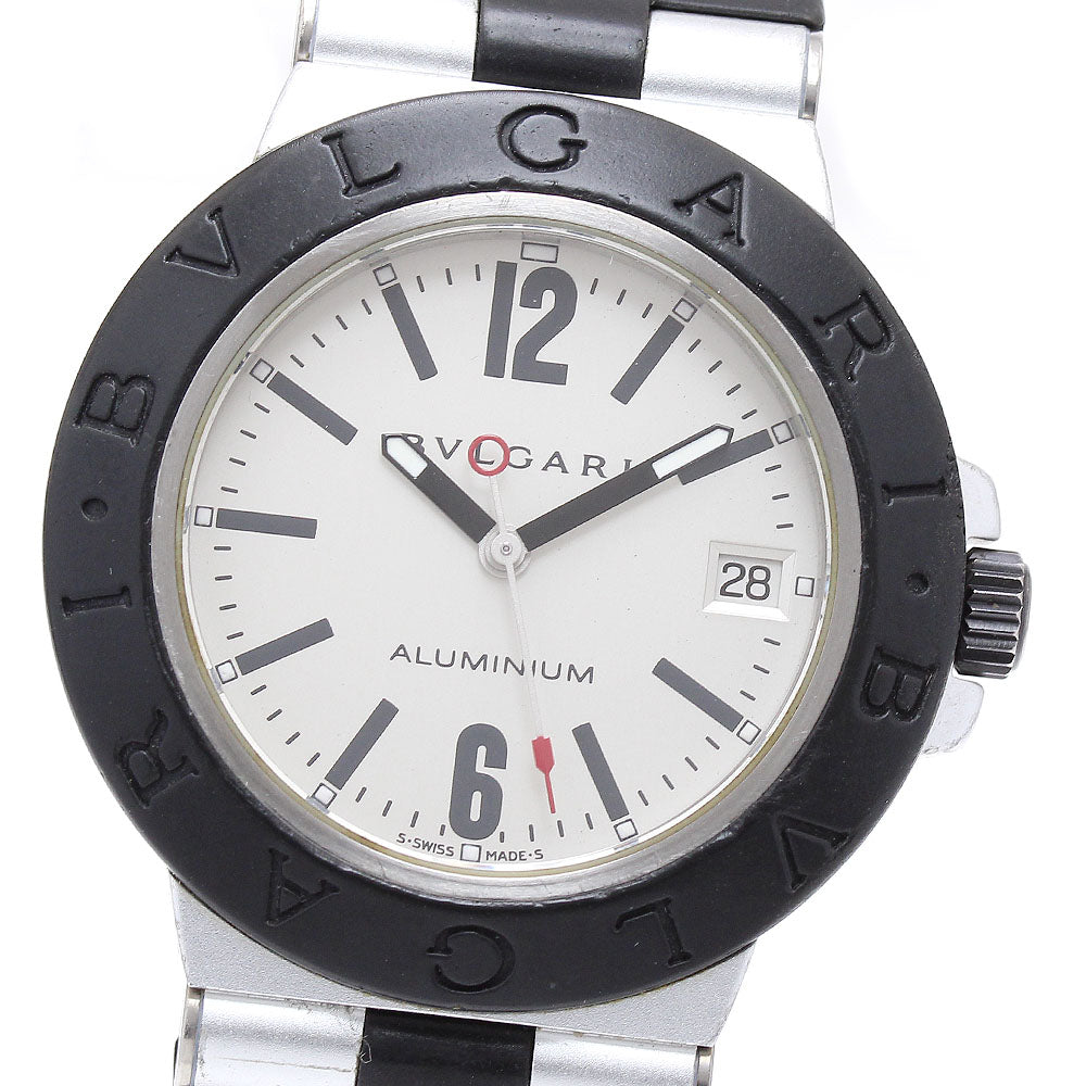 BVLGARI aluminum AL38TA Date Silver Dial Automatic Men's Watch_905216