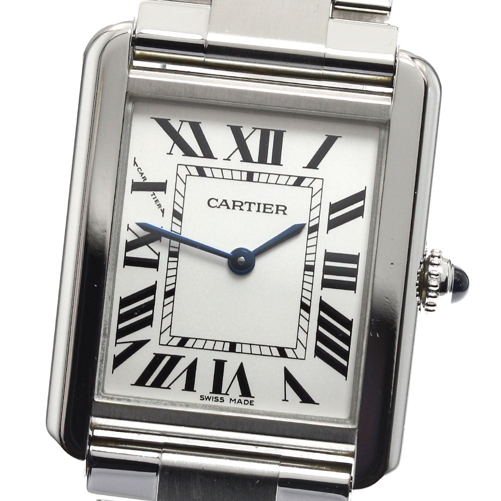 CARTIER Tank solo SM W5200013 Silver Dial Quartz Ladies Watch_905230
