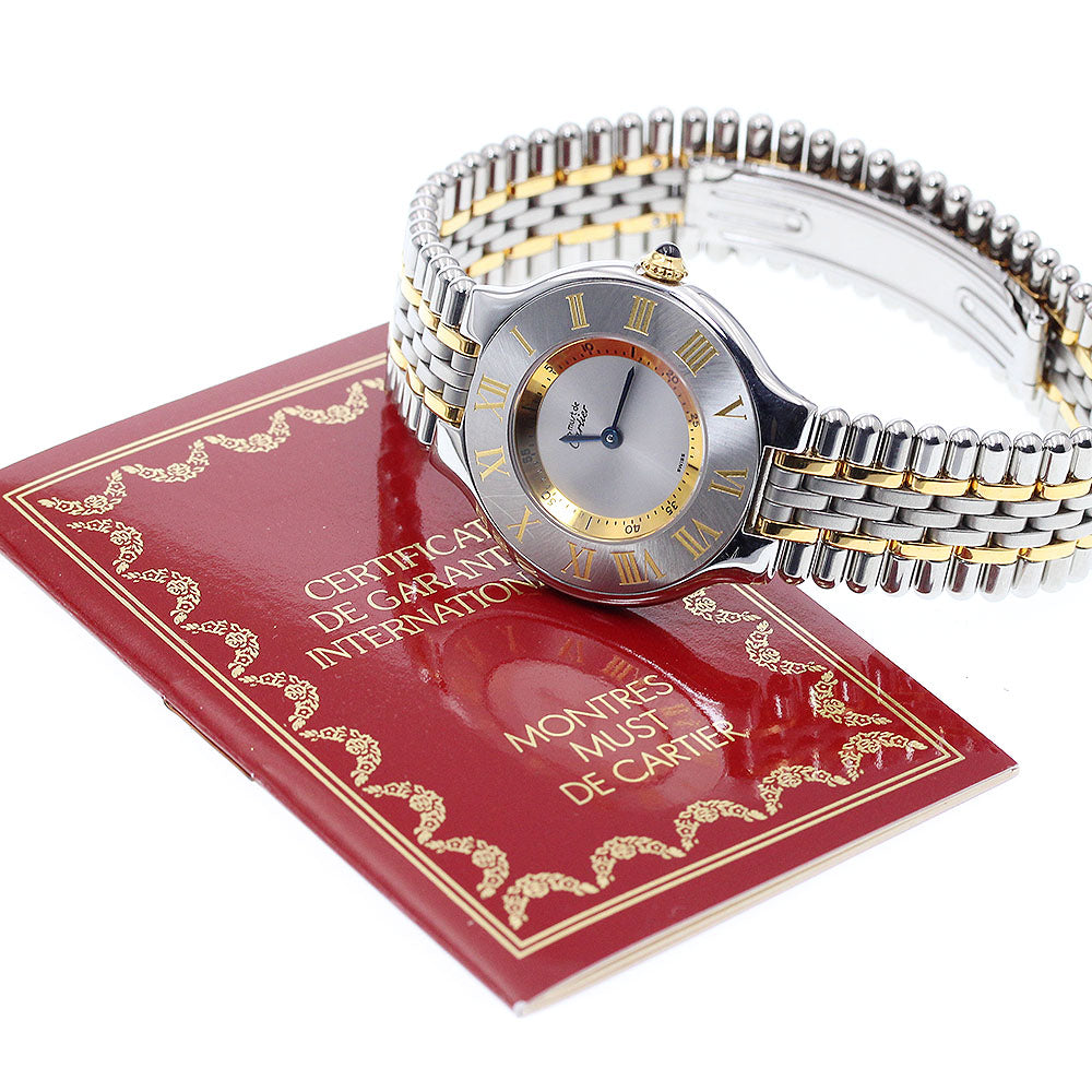 CARTIER Must21 LM W10072R6 Silver Dial Quartz Ladies Watch_905251